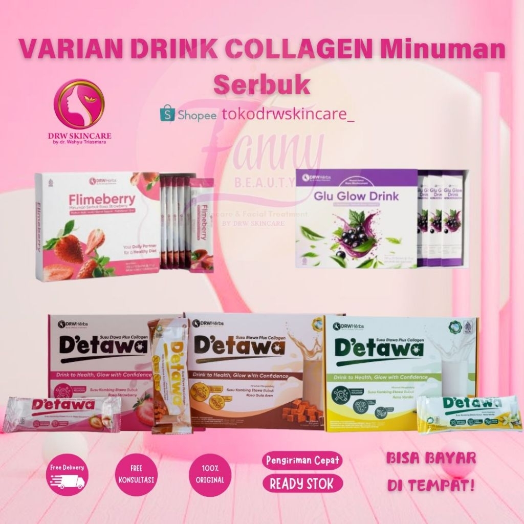 DRW Skincare Susu Etawa Plus Collagen / Glu Glow / Flimberry