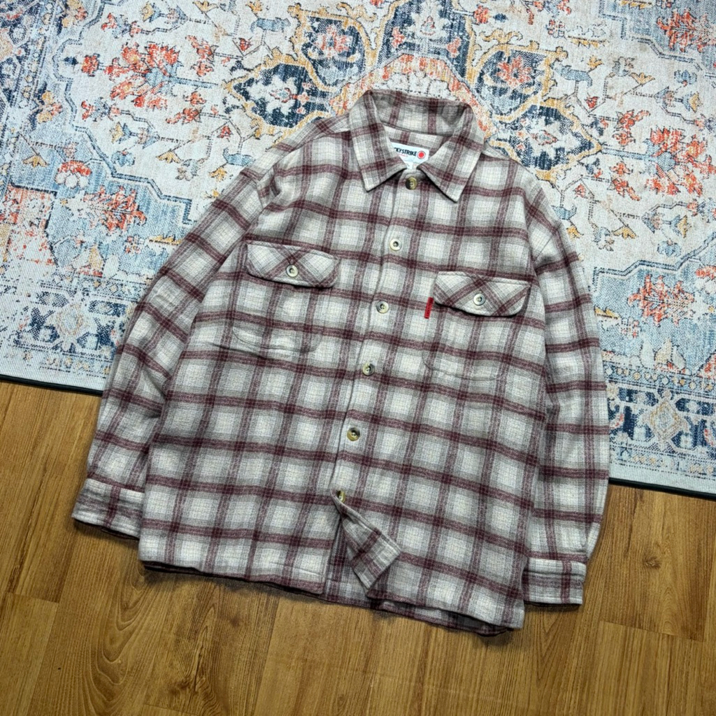 KEMEJA PANJANG FLANNEL LUCKY STRIKE