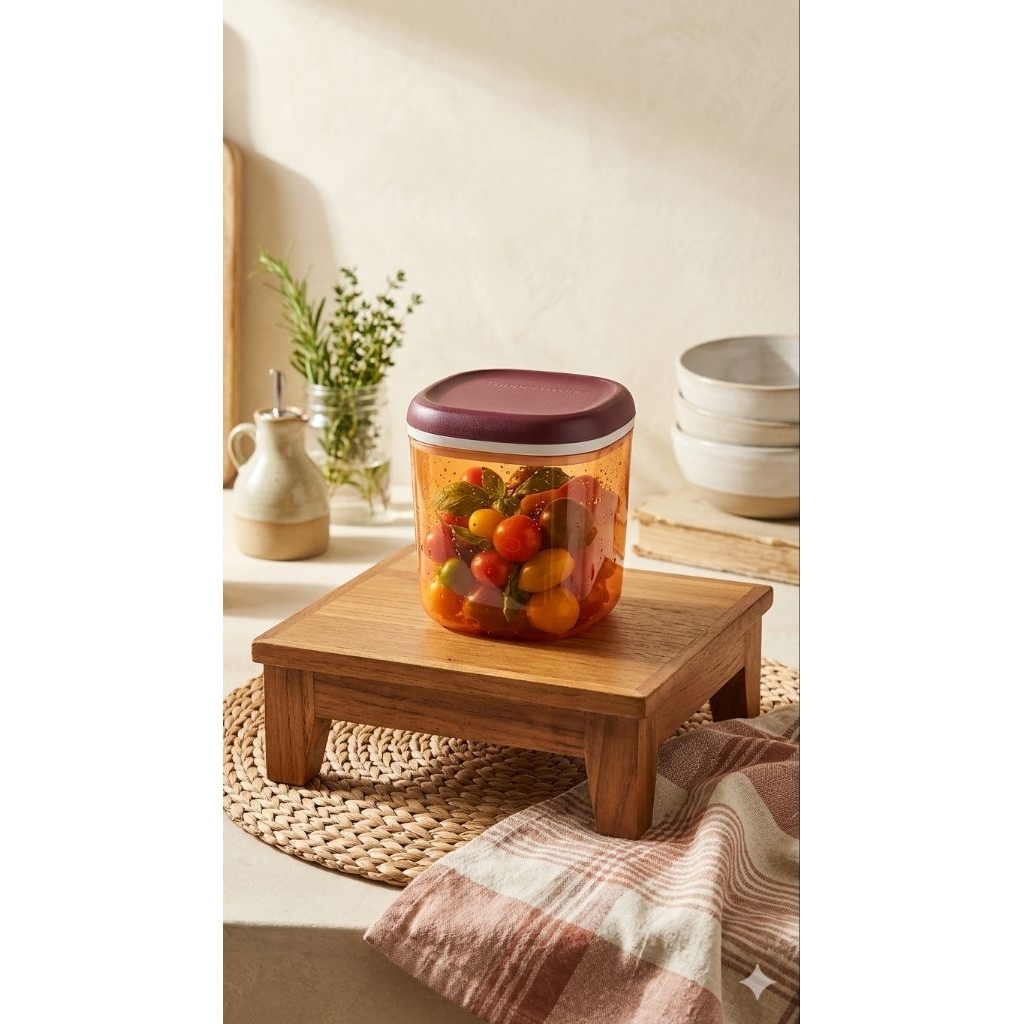 Tupperware Crystal Canister - Tutup Ungu gliter - 780 ml - toples kristal tupperware new
