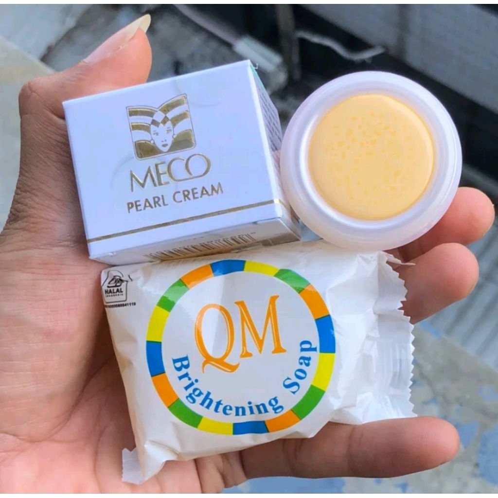 Paket 2in1 Cream Meco & Sabun Qm Brightening Soap
