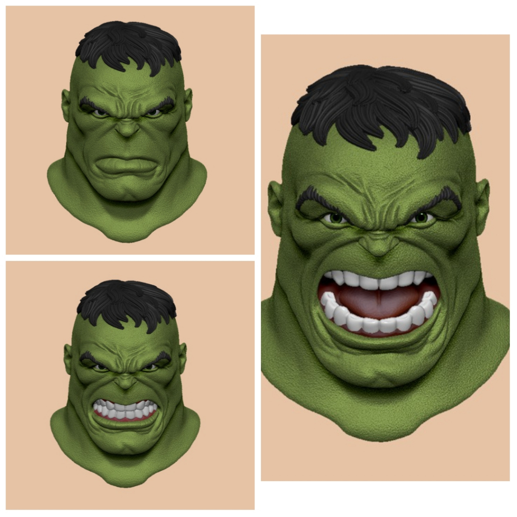 Headsculpt Head HS Hulk Action Figure shf figma Marvel Legends Damtoys Mcfarlane Vtoys Notaman Roman