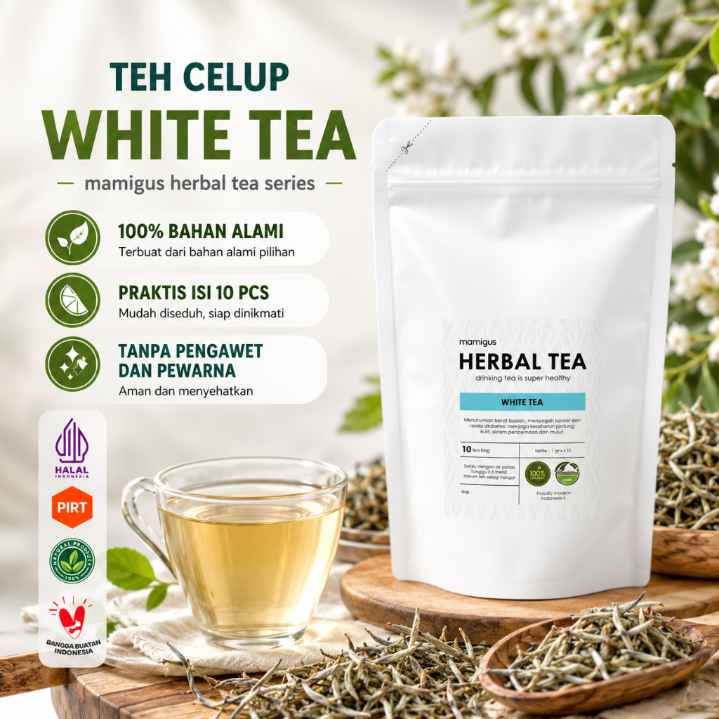 TEH CELUP WHITE TEA / Teh Putih / White Tea / Teh Herbal Alami