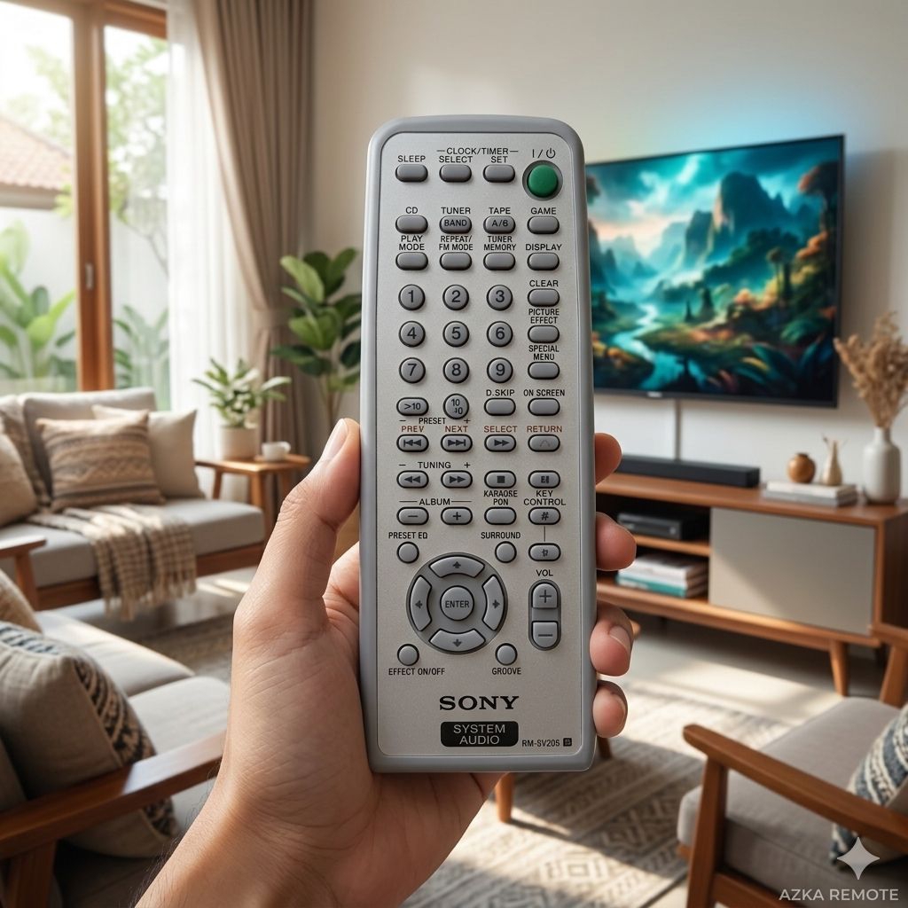 REMOTE REMOT DVD SYSTEM AUDIO SONI RM-SV205 ORIGINAL ASLI DEVI