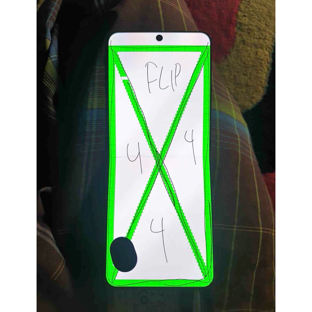 LCD Samsung Flip 4 copotan minus tompel
