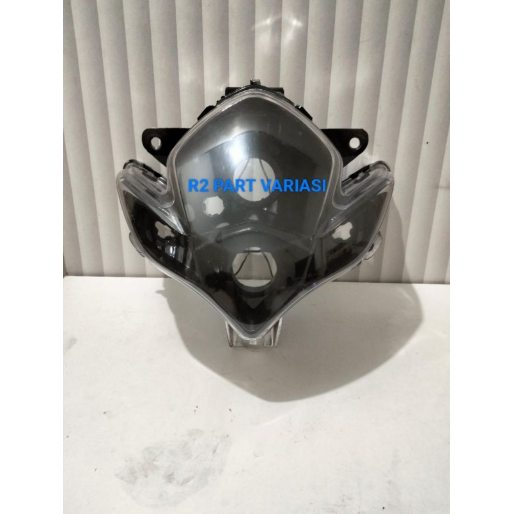 Kedok Reflektor Lampu Depan Satria Fu Barong Lama Tanpa Frame Custom Dudukan H4 Siap Pakai