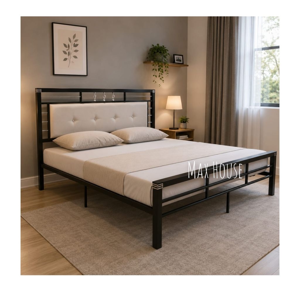 Ranjang besi 160x200 cm  / Tempat Tidur besi minimalis uk 160 x 200 / Ranjang Minimalis