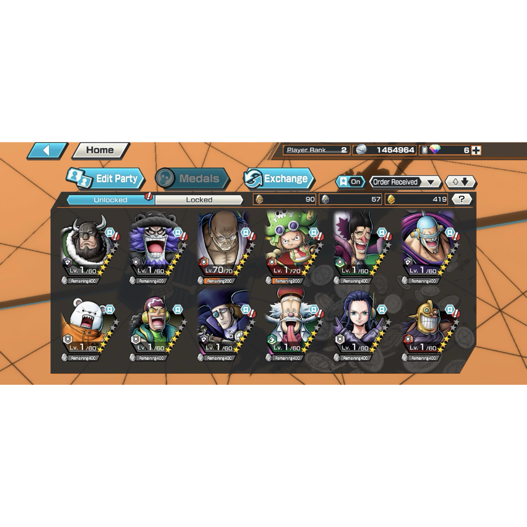 Akun one piece bounty rush 1 EX fresh