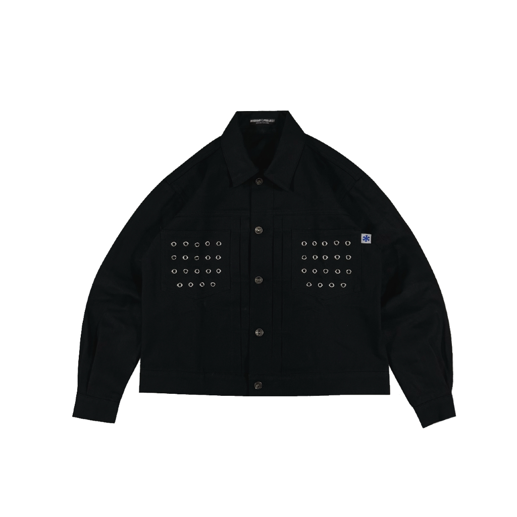 JAKET RAW DENIM ASHKO BLACK MOODDAY PROJECT