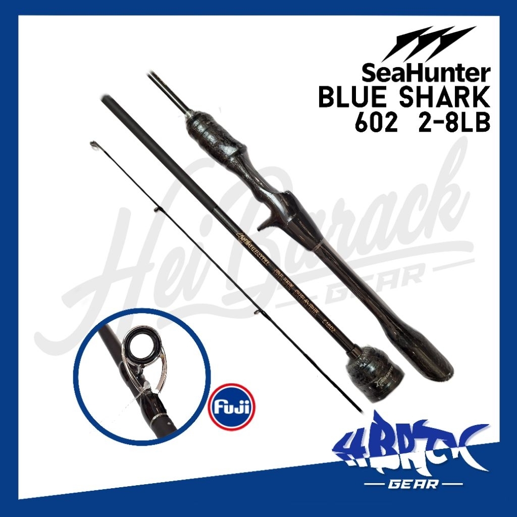 Joran Baitcasting Seahunter Blue Shark 602UL. Joran Casting Ultralight Ring Fuji