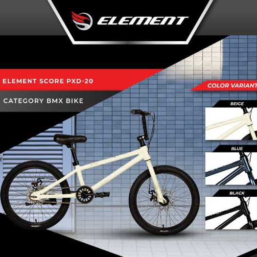 Sepeda Bmx 20 ELEMENT SCORE PXD Frame Alloy REM CAKRAM sepeda bmx freestyle