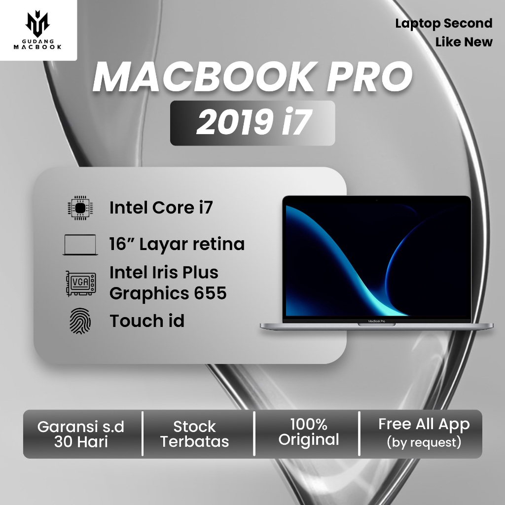 Macbook Pro Retina 16Inch 2019 Intel Core i7 i9 Ram 32GB SSD 512GB