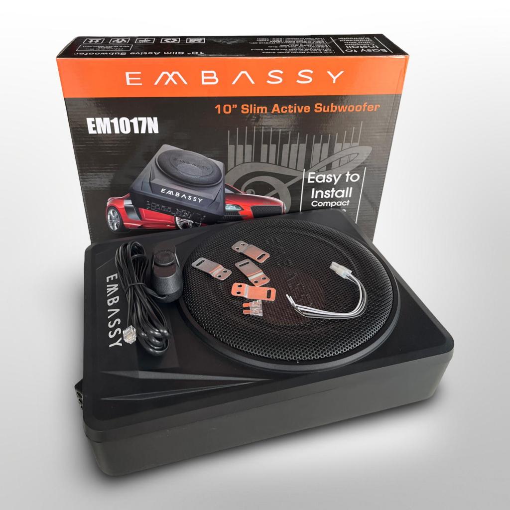 Subwoofer Kolong 10 Inch Embassy EM1017N Sub Kolong 10 Inch Slim Active