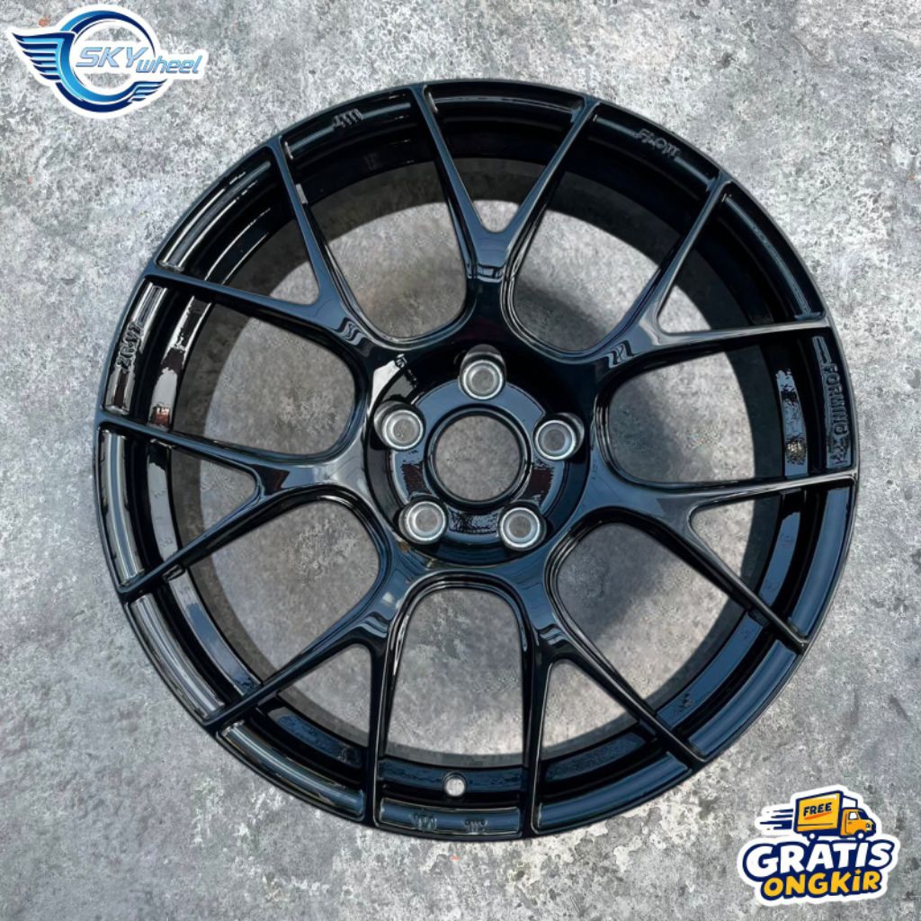 Velg Racing ZR-V7 R18 Lebar 8 Rata Pcd 5X112 Offset 38 Warna Glossy Black