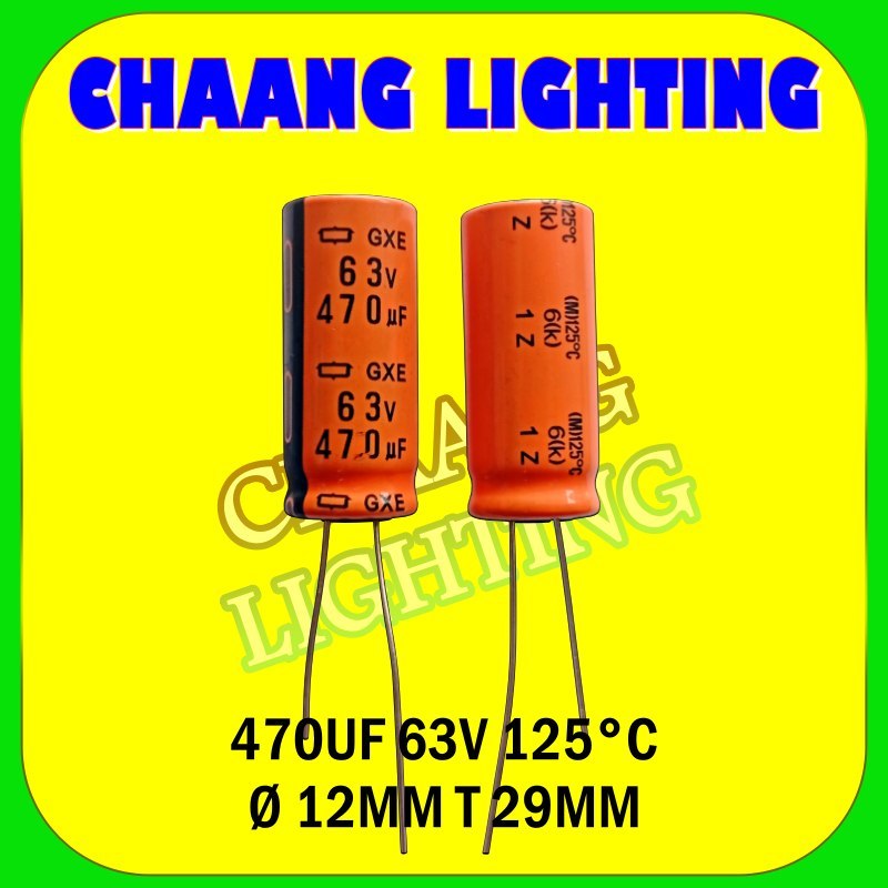 470UF 63V 125°C CAPASITOR ELCO 470UF 63VOLT KAPASITOR ELKO 470 UF 63 V