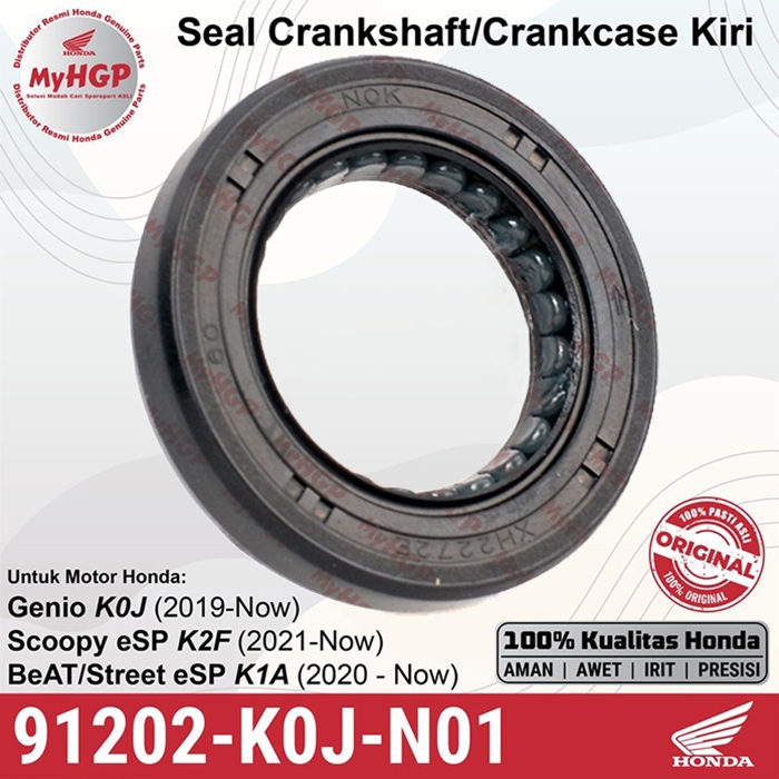 91202K0JN01 Seal Crank Shaft Kiri Kruk As Genio BeAT K1A Scoopy K2F Krukas 91202-K0J-N01 91202 K0J N