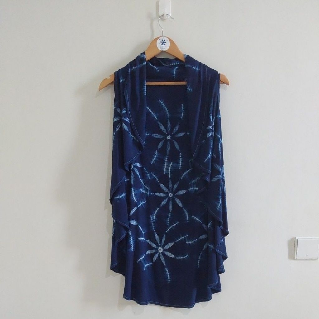 FLOWERS OUTER SHIBORI PEWARNA ALAM ASLI INDIGO BY ROSITA BATIK SHIBORI