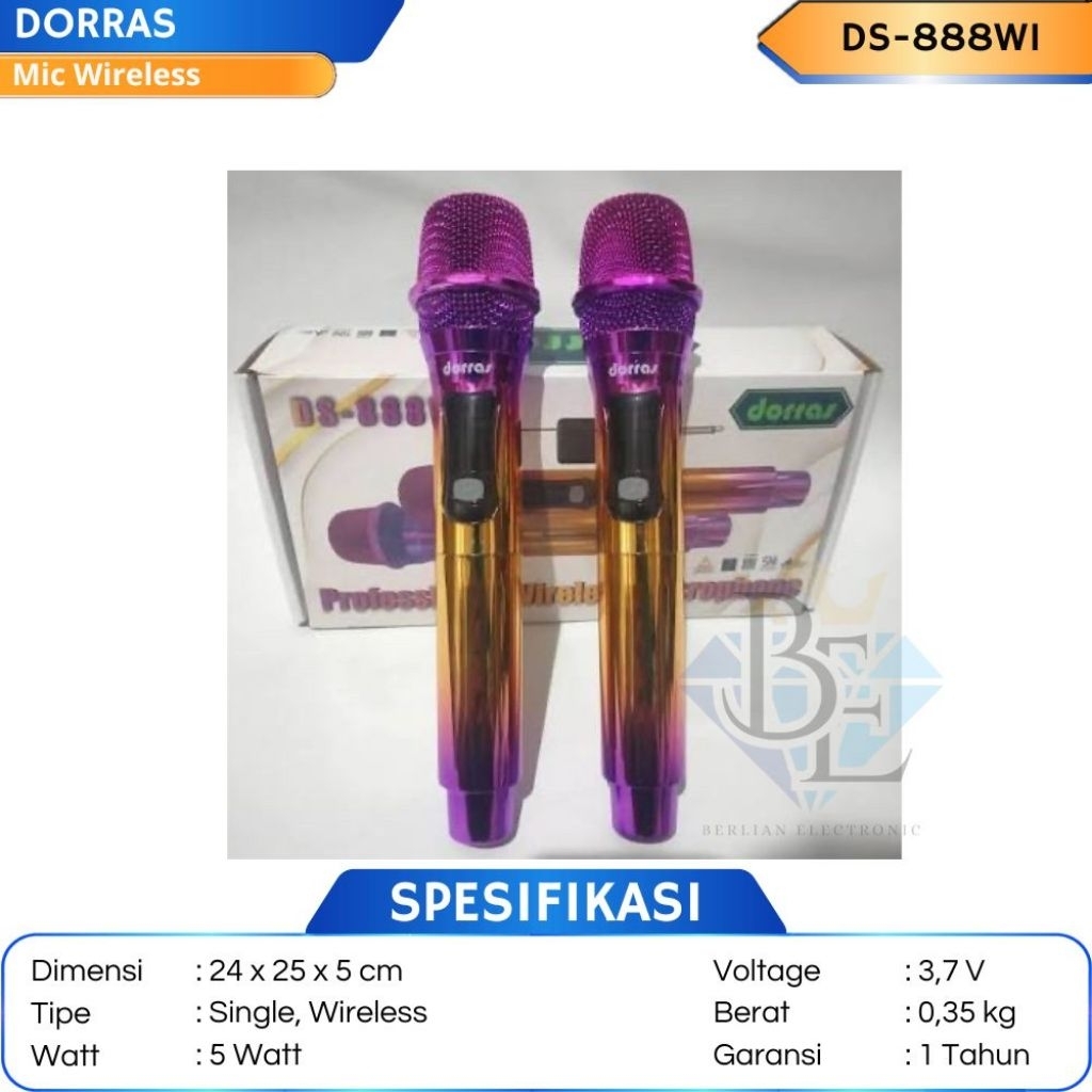 DORRAS MIC KARAOKE DS-888W1