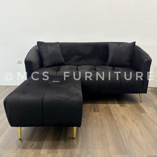 Sofa L Putus Kaki Gold Mebel Furniture Semarang
