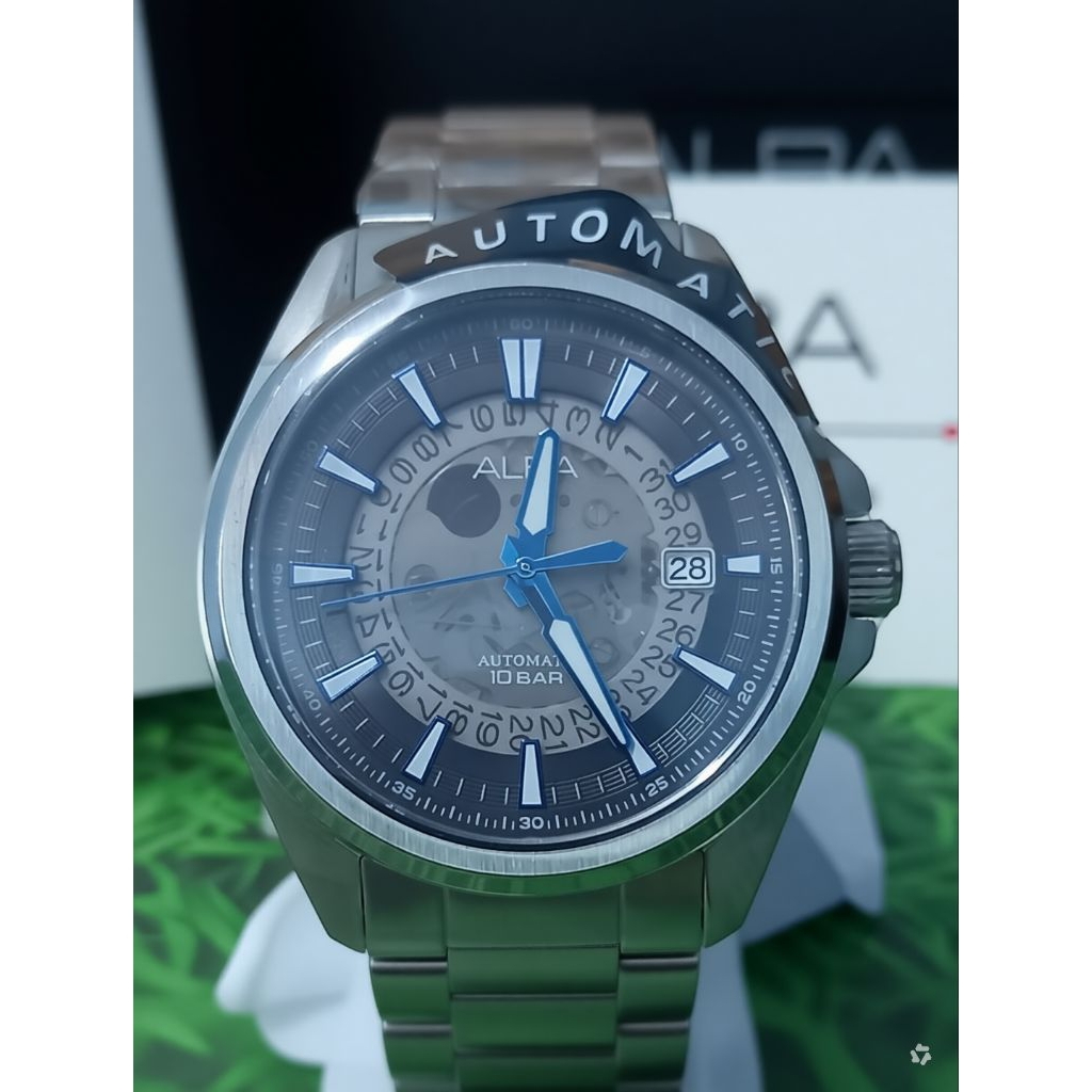 ALBA Jam Tangan Pria Automatic AU4033X1 Dark Grey
