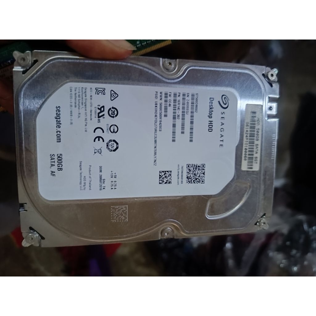 HDD Seagate SATA 500GB second siap pakai