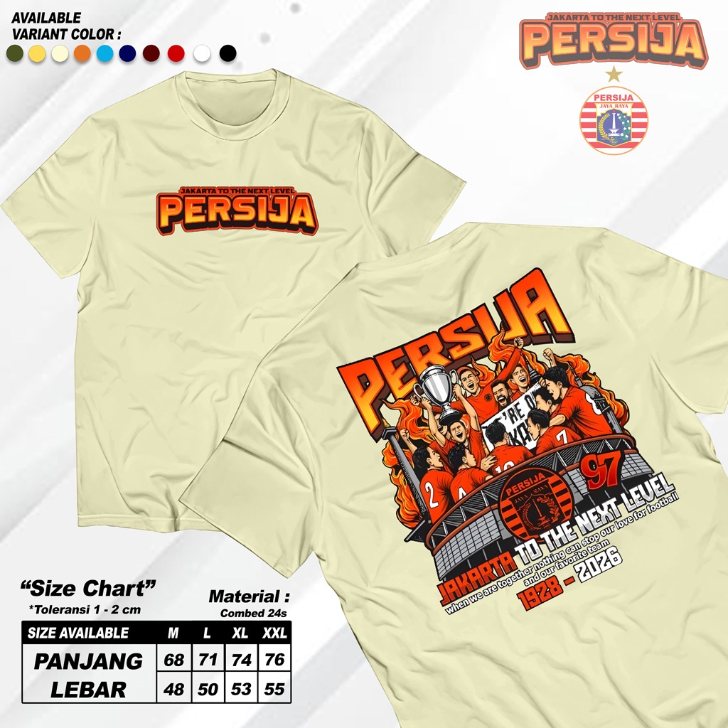 Kaos Anniversary Persija Jakarta Ke 97 Tahun Terbaru Cotton Combed 24 s Kaos Casual Football Pria De