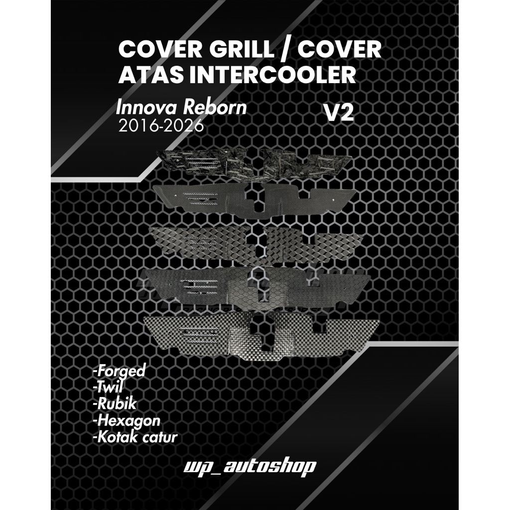 COVER GRILL CARBON INNOVA REBORN VENTURER COVER INTERCOOLER INNOVA REBORN 2016-2025