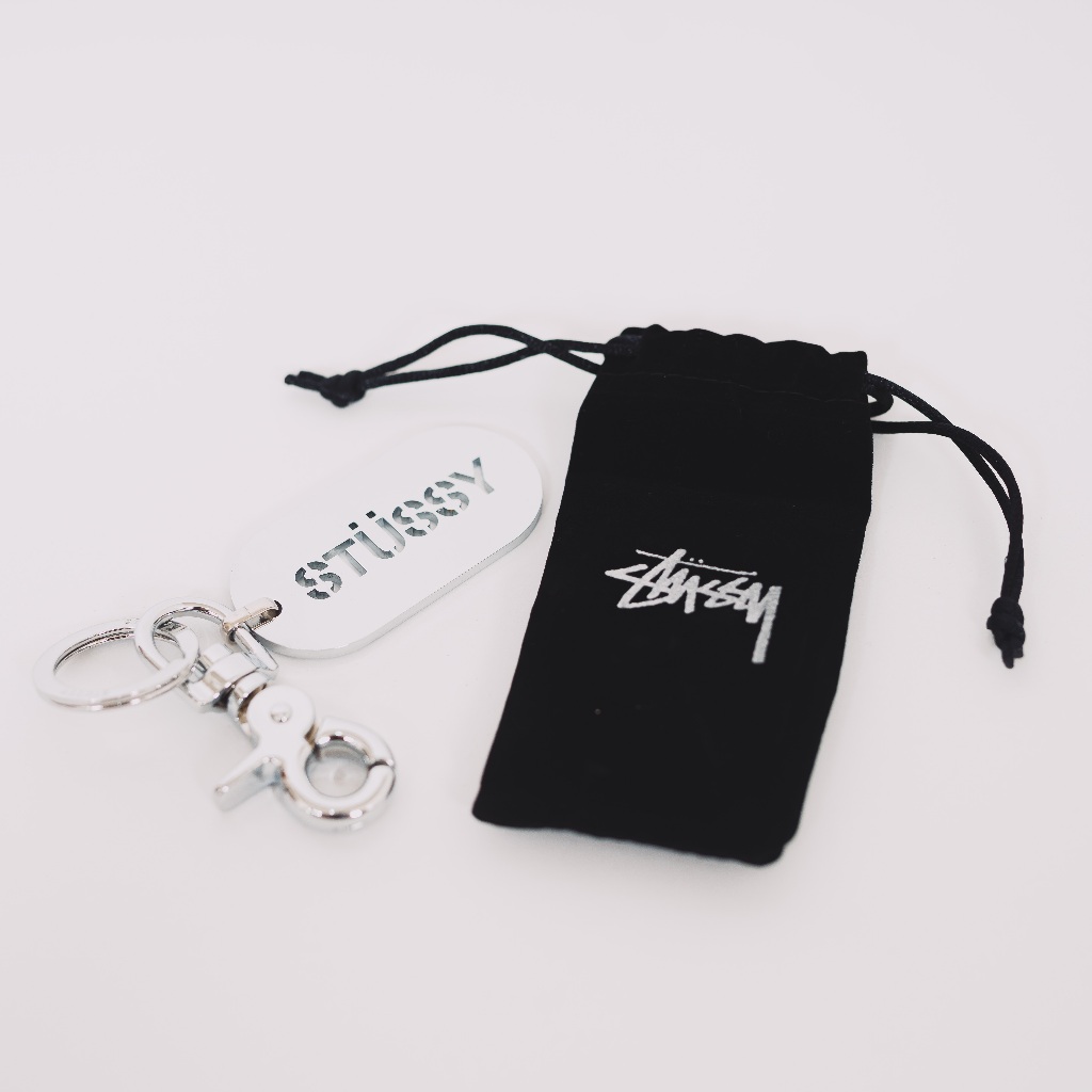 Stussy Metal Tag Keychain