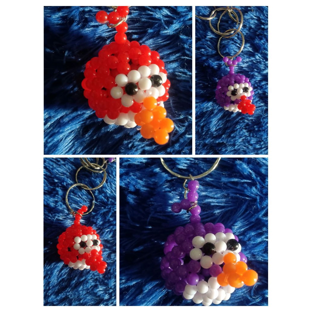 gantungan kunci bentuk ANGRY BIRDS bahan manik Parel dof unik murah satuan acak
