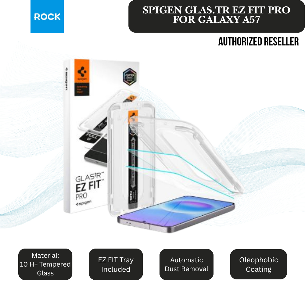 SPIGEN Tempered Glass for Samsung A57 5G GlastR Ez Fit Pro Easy Install Tray Clear Screen Protector 