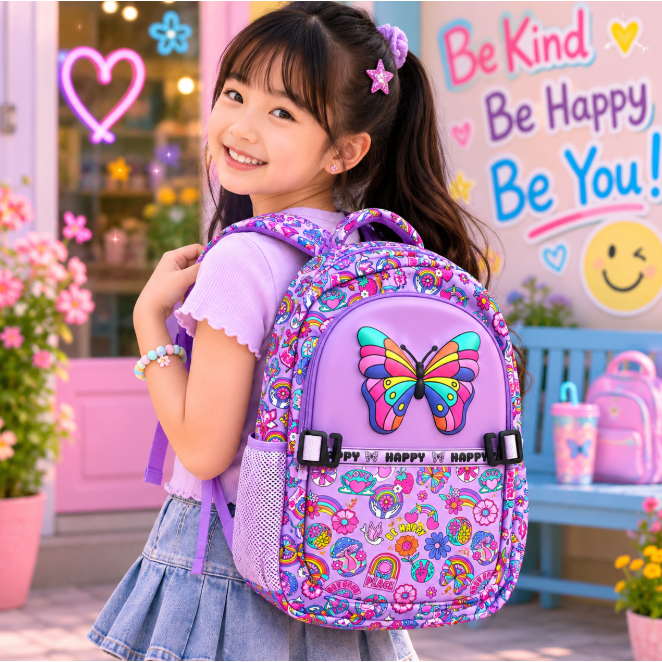Tas Ransel Sekolah Besar SD Anak Laki Laki Perempuan  Smiggle Import Ukuran Besar Hardcase