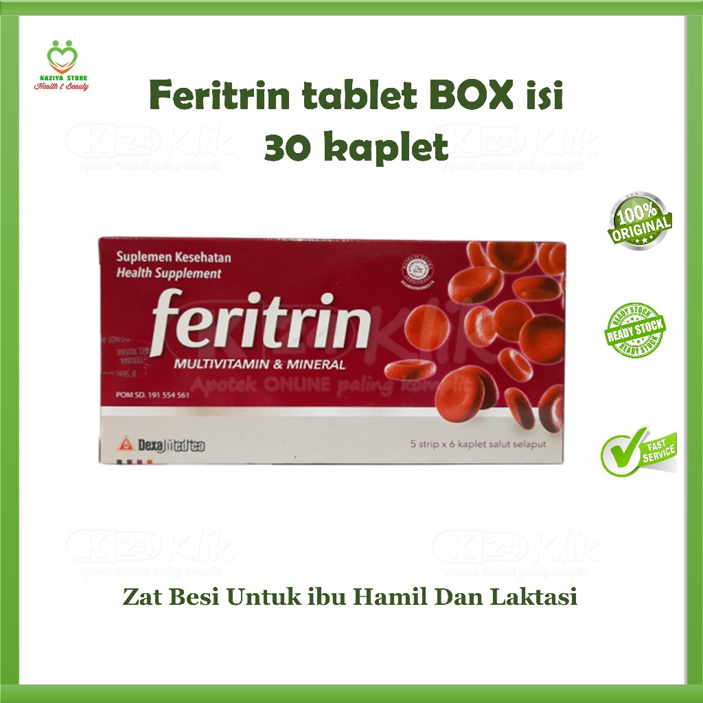 Feritrin tablet  zat besi HARGA BOX isi 30 kaplet