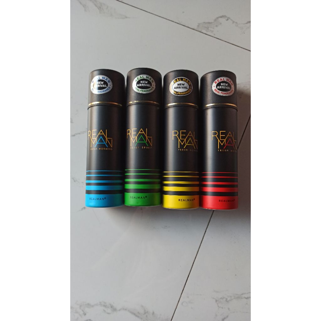 Realman Deodorant Spray 150ml - Aroma Segar, Perlindungan 48 Jam, Praktis Digunakan