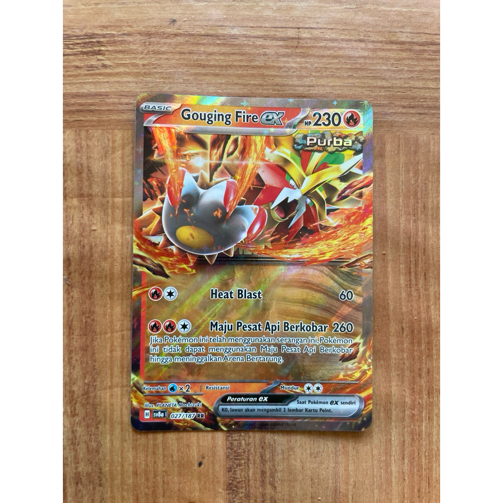 Gouging Fire EX 027/187 RR, Kartu pokemon TCG Indonesia