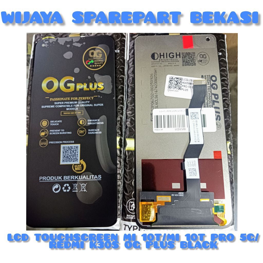 LCD TOUCHSCREEN MI 10T/MI 10T PRO 5G/REDMI K30S OG PLUS BLACK