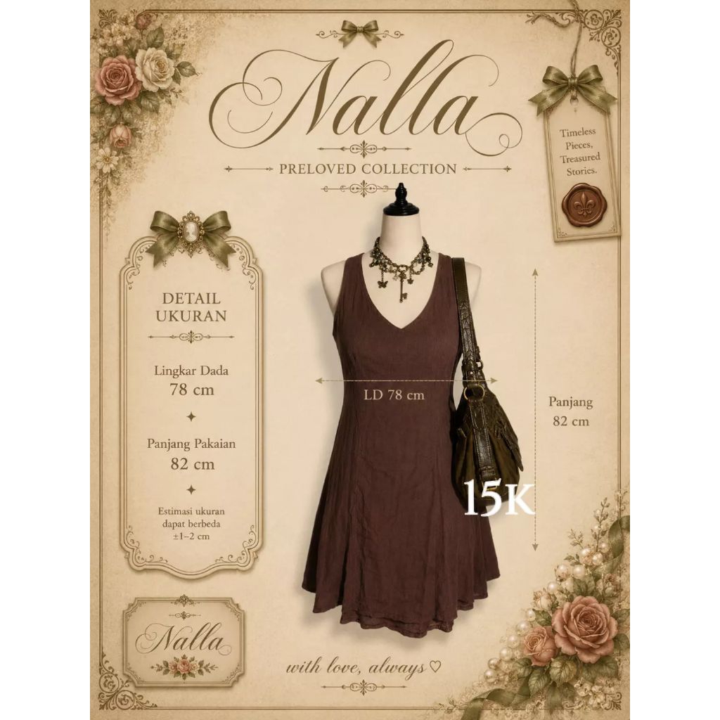 Preloved Dark Vintage Dress & Blouse Collection | Earth Tone aesthetic