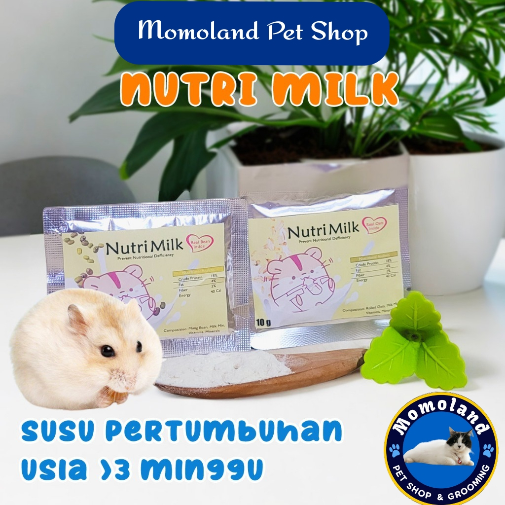 Susu Hamster Nutri Milk Susu Penggemuk dan Bayi Hamster Premium dengan Oat dan Kacang Asli