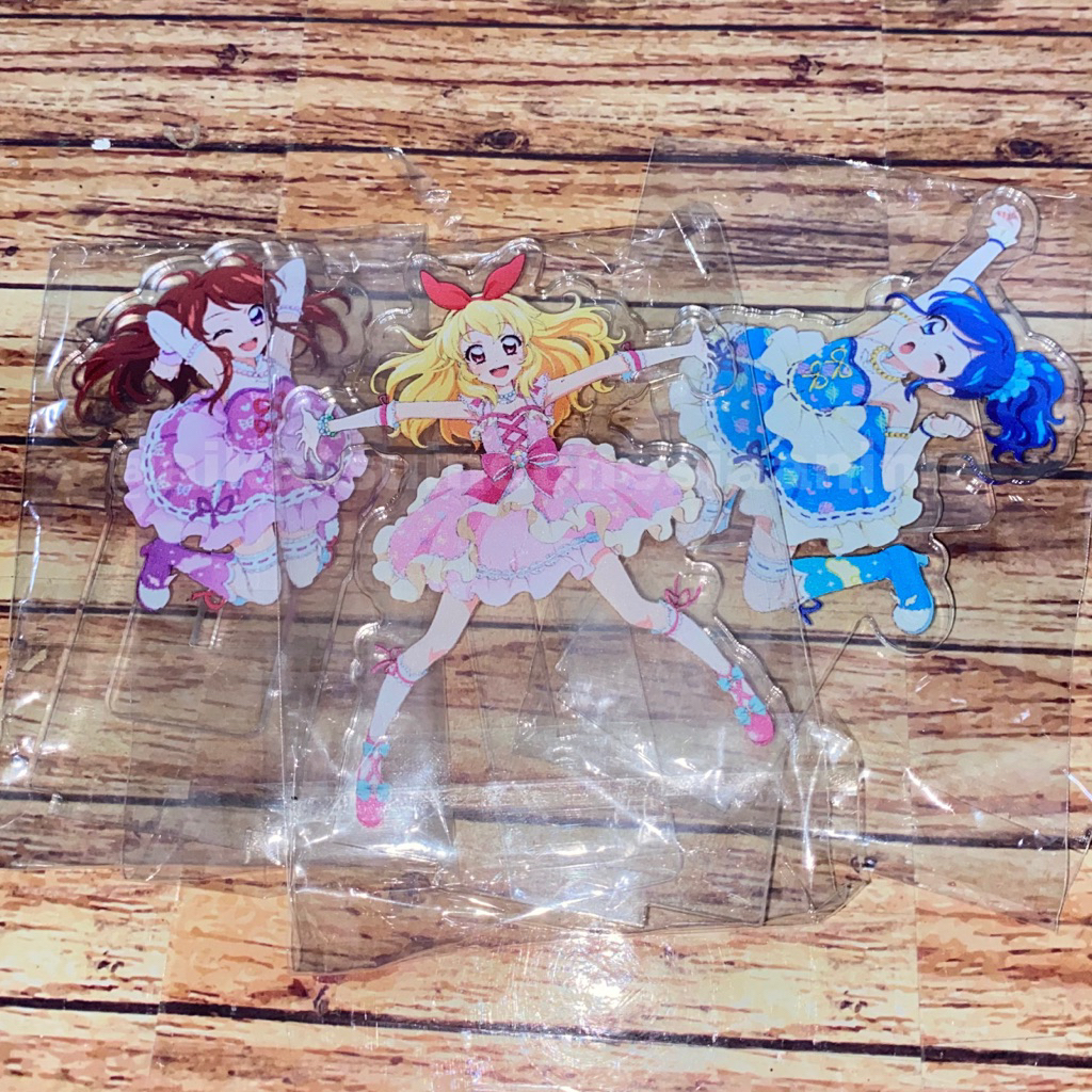 Standee Aikatsu UNOFFICIAL 3 pcs Ichigo Hoshimiya Aoi Kiriya Ran Shibuki 10cm