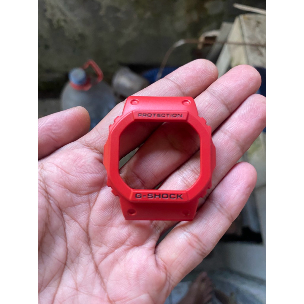 bezel gshock dw5600 original merah