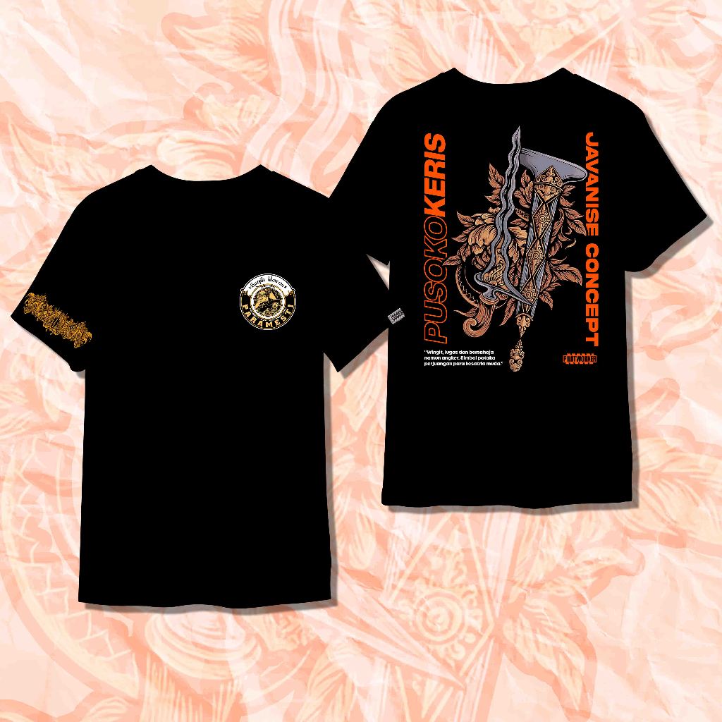 KAOS KERIS PUSOKO WAYANG AKSARA JAWA PRIA BAJU KAOS DISTRO KEREN GAMBAR WAYANG ORIGINAL BRANDED PAKA