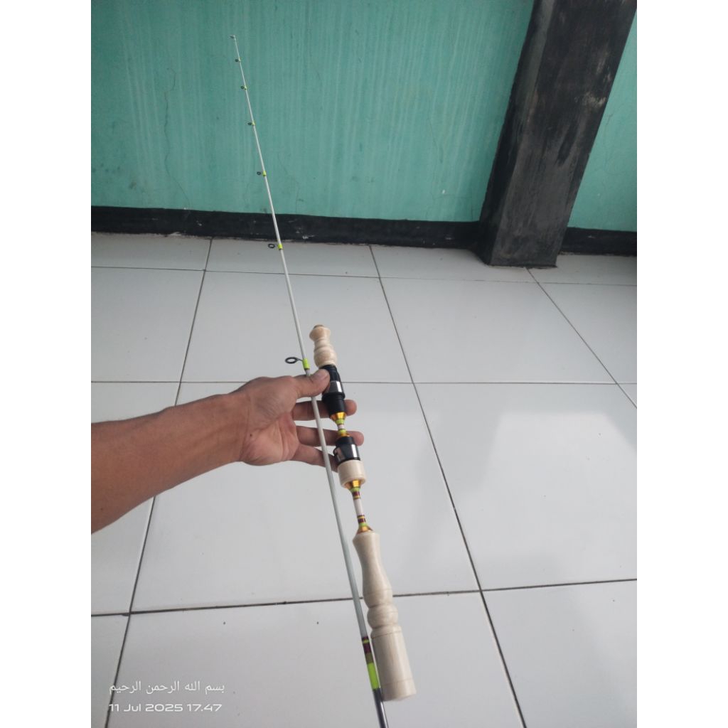 riques custom Joran Pancing Fiber Solid - Panjang 100cm - 180cm