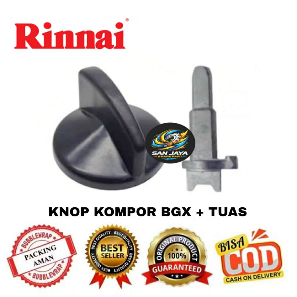 1 SET KNOP KOMPOR BGX + TUAS KOMPOR RINNAI TURBO RI-712T 712BGX 712A RI-2RSP RI-4RSPOriginal