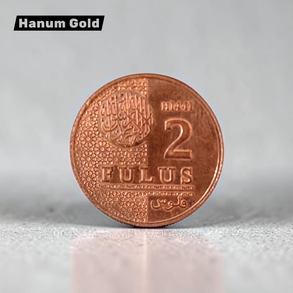 Koin Copper Koin besar Tembaga 2 Fulus berat 4.2gr