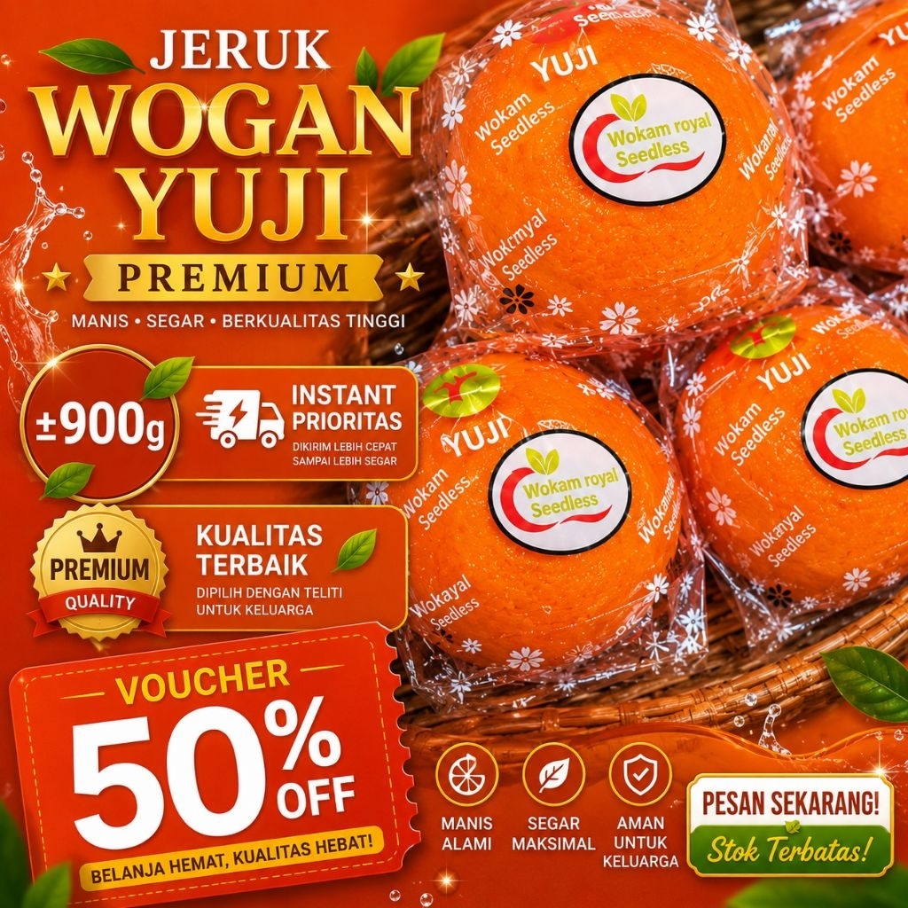 PROMO BUAH IMPOR JERUK WOGAN (WOKAM) YUJI. PENGIRIMAN INSTAN LANGSUNG KIRIM SELURUH WILAYAH KEDIRI.