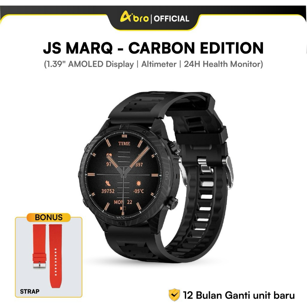 Smartwatch Aibro JS MARQ Carbon Edition Amoled Display