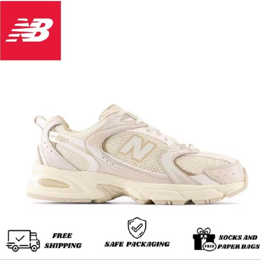 Sepatu New Balance 530 Beige Angora Original Pria Wanita NB 530 Premium Sneakers Import
