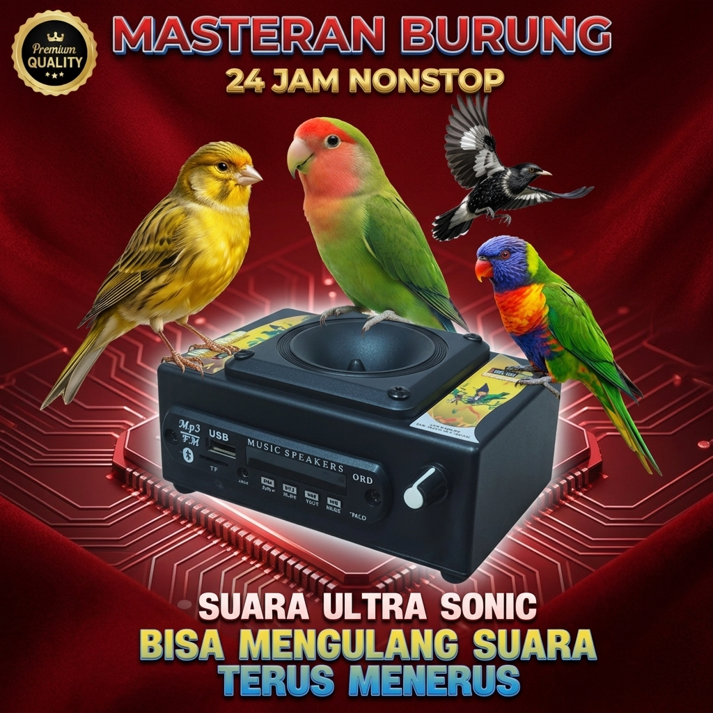Speaker Masteran Burung MP3 Suara Burung Juara Ultra sonic
