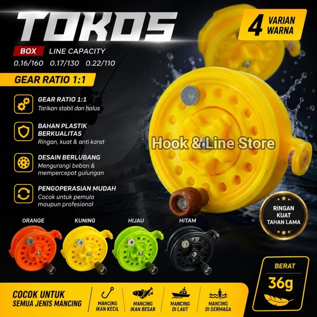 Reel Tokos Fly 4 Warna | Reel Tokos Fly