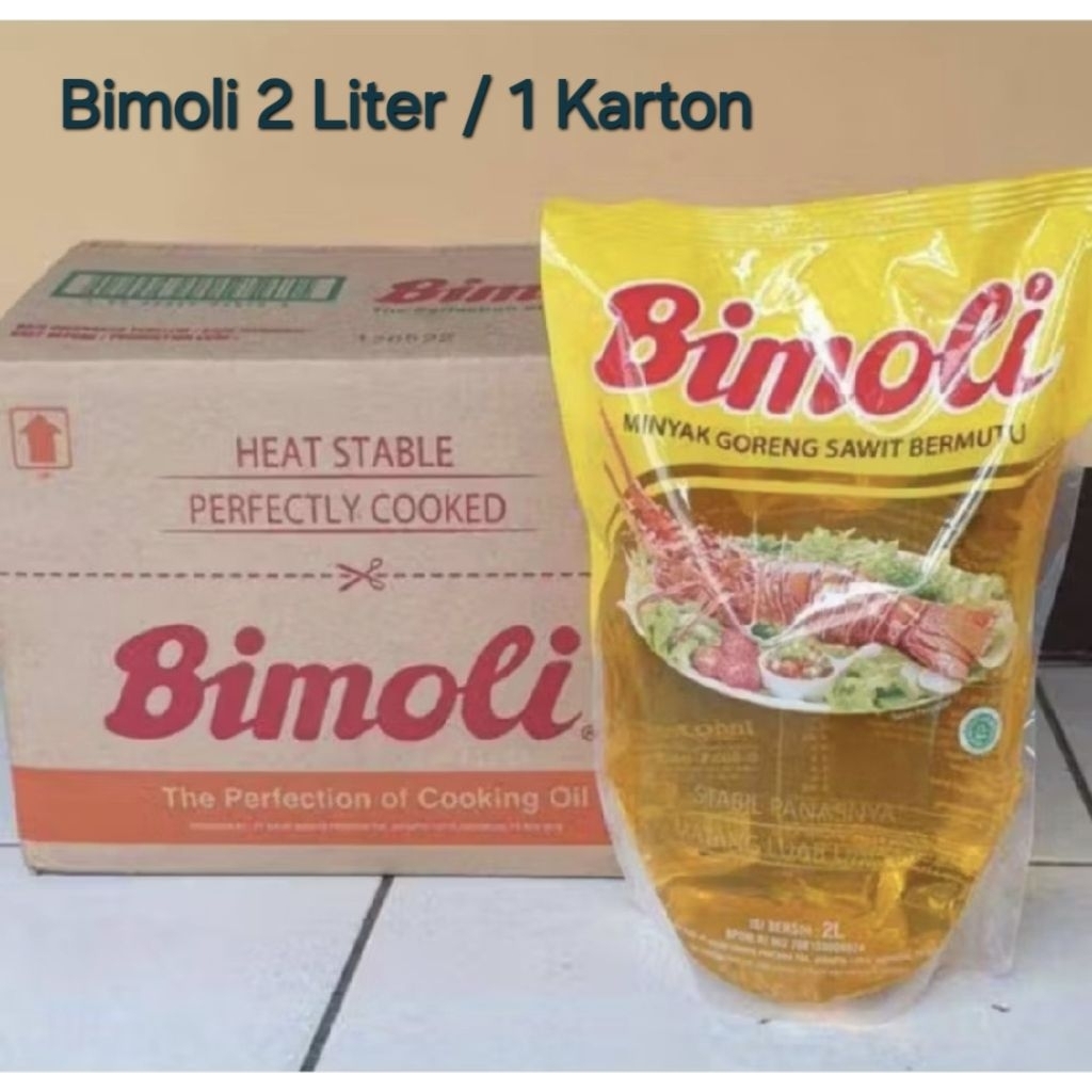 Bimoli Minyak Goreng Kemasan 2 Liter / 1 Karton