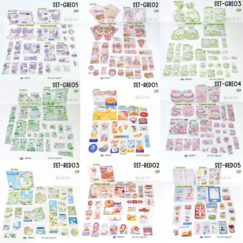 [GLUKICI] Baca Deskripsi  — Material Alas Packing Photocard Kpop Journaling Kit Sellchin Sellkor Sti
