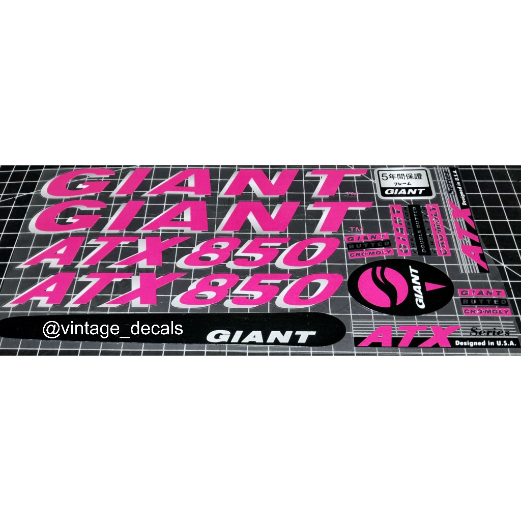 GIANT ATX 850 decals replacement